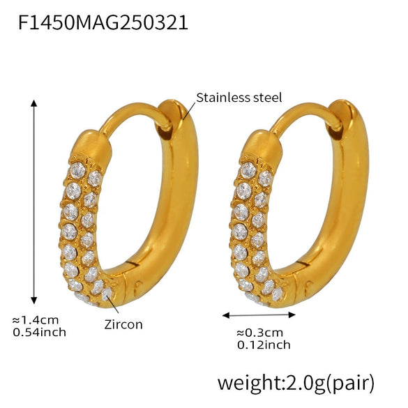 Women's Light Luxury 316L Stainless Steel Geometric Electroplated Earrings