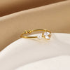 Women's Light Luxury Stainless Steel Imitation Pearl Geometric Ring Set With Diamonds