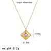 Women's Light Luxury Stainless Steel Pendant Necklace With Heartshaped And Geometric Pattern And Snake Bone Chain Diamond Design