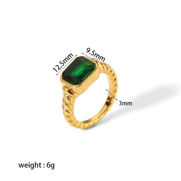 Women's Light Luxury Stainless Steel Ring With Geometric Design And Electroplating Treatment