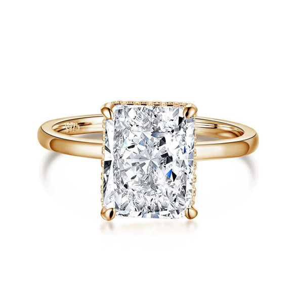 Women's Light Luxury 925 Sterling Silver Ring With Geometric Style And Electroplating Treatment Snowflake Zircon Design