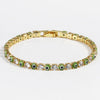 Women's Light Luxury Style Copper Bracelet With Colorful Devil's Eye And Zirconia