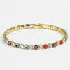 Women's Light Luxury Style Copper Bracelet With Colorful Devil's Eye And Zirconia