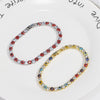 Women's Light Luxury Style Copper Bracelet With Colorful Devil's Eye And Zirconia
