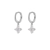Women's Light Luxury Style Copper Plated With Real Gold Geometric And Flower Pattern Zirconia Earrings
