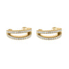 Women's Light Luxury Style Copper Plated With Real Gold Geometric And Flower Pattern Zirconia Earrings
