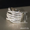 Women's Light Luxury Style Geometric Copper Ring With Zirconia Design