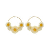 Women's Light Luxury Style Handmade Knitting Flower Pattern Alloy And Stainless Steel Earrings