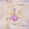 Women's Light Luxury Style Heart Shape Copper Necklace With Mixed Gemstone Setting And Electroplating O Chain