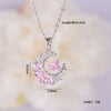 Women's Light Luxury Style Heart Shape Copper Necklace With Mixed Gemstone Setting And Electroplating O Chain