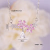 Women's Light Luxury Style Heart Shape Copper Necklace With Mixed Gemstone Setting And Electroplating O Chain