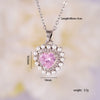 Women's Light Luxury Style Heart Shape Copper Necklace With Mixed Gemstone Setting And Electroplating O Chain