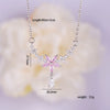 Women's Light Luxury Style Heart Shape Copper Necklace With Mixed Gemstone Setting And Electroplating O Chain
