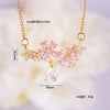 Women's Light Luxury Style Heart Shape Copper Necklace With Mixed Gemstone Setting And Electroplating O Chain