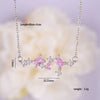 Women's Light Luxury Style Heart Shape Copper Necklace With Mixed Gemstone Setting And Electroplating O Chain