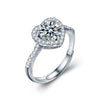 Women's Light Luxury Style Moissanite Ring S925 Sterling Silver Geometric Micropaved
