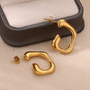 Women's Light Luxury Style Stainless Steel Geometric Drop Shape Electroplated Earrings