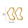 Women's Light Luxury Style Stainless Steel Geometric Drop Shape Electroplated Earrings