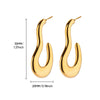 Women's Light Luxury Style Stainless Steel Geometric Drop Shape Electroplated Earrings