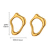 Women's Light Luxury Style Stainless Steel Geometric Drop Shape Electroplated Earrings