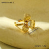 Women's Light Luxury Threedimensional Flower Design Diamondencrusted Stainless Steel Open Ring With Electroplating