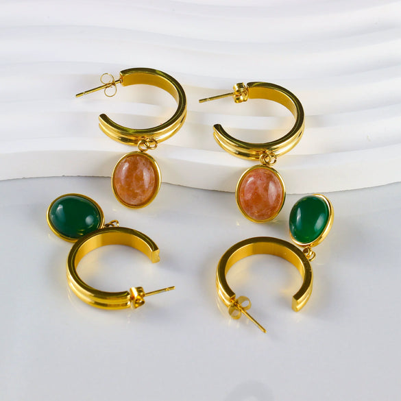 Women's Light Luxury Titanium Steel Electroplated Earrings