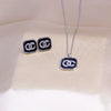 Women's Light Luxury Titanium Steel Jewelry Necklace With Gemstone Pendant And Electroplated Letters Numbers Text Design