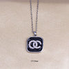 Women's Light Luxury Titanium Steel Jewelry Necklace With Gemstone Pendant And Electroplated Letters Numbers Text Design