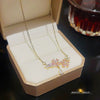 Women's Light Luxury Titanium Steel Necklace With Geometric Pattern And Inlaid Zircon Pendant On Cross Chain