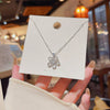Women's Light Luxury Titanium Steel Necklace With Sunflower Pendant And Inlaid Zircon