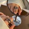 Women's Light Luxury Titanium Steel Ring With Geometric Pattern And Electroplating Treatment