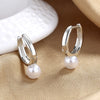 Women's Light Luxury Ushaped Copper Earrings Set With Pearls