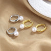 Women's Light Luxury Ushaped Copper Earrings Set With Pearls