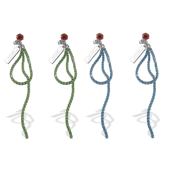 Women's Light Luxury Versatile Earrings Titanium Steel Zircon Electroplating