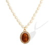 Women's Light Luxury Vintage Necklace 316L Stainless Steel Electroplating With Letters Numbers Text Pearl Chain
