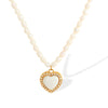Women's Light Luxury Vintage Necklace 316L Stainless Steel Electroplating With Letters Numbers Text Pearl Chain