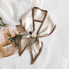 Women's Lightweight Polyester Long Ribbon Scarf Decorative Bag Scarf For Spring And Autumn
