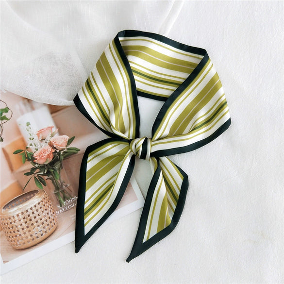 Women's Lightweight Polyester Long Ribbon Scarf Decorative Bag Scarf For Spring And Autumn