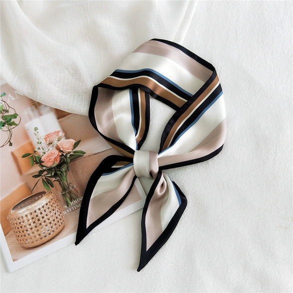 Women's Lightweight Polyester Long Ribbon Scarf Decorative Bag Scarf For Spring And Autumn