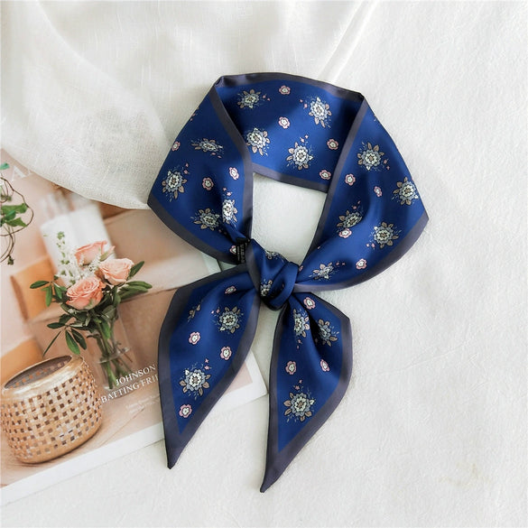 Women's Lightweight Polyester Long Ribbon Scarf Decorative Bag Scarf For Spring And Autumn