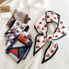 Women's Lightweight Polyester Long Ribbon Scarf Decorative Bag Scarf For Spring And Autumn