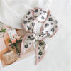 Women's Lightweight Polyester Long Ribbon Scarf Decorative Bag Scarf For Spring And Autumn
