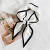 Women's Lightweight Polyester Long Ribbon Scarf Decorative Bag Scarf For Spring And Autumn