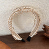 Women's Linen And Straw Weaving Geometric Hair Hoop Headband Hair Accessories