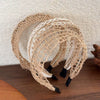 Women's Linen And Straw Weaving Geometric Hair Hoop Headband Hair Accessories