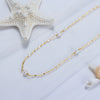 Women's Lip Chain Clavicle Chain Jewelry 925 Sterling Silver Freshwater Baroque Pearl Geometric Style Electroplating
