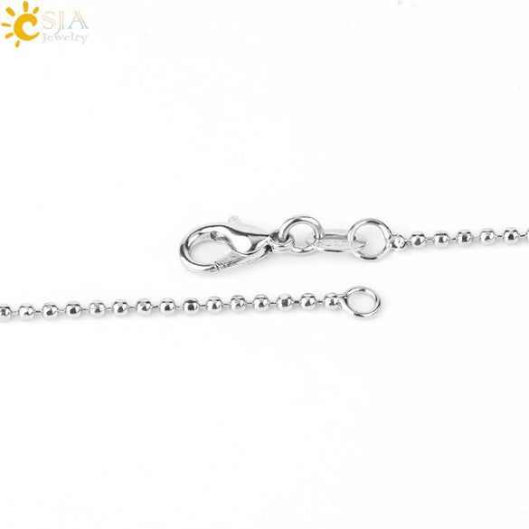 Women's Lobster Clasp Round Bead Chain Necklace With Gold Tone Electroplated Copper Chain And Pu Leather Wax Rope In New Chinese Style