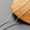 Women's Lobster Clasp Round Bead Chain Necklace With Gold Tone Electroplated Copper Chain And Pu Leather Wax Rope In New Chinese Style