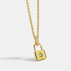 Women's Lock Necklace Brass Copper Plated With 18K Gold Electroplating Cross Chain Fashion Jewelry