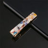 Women's Long Acetate Hair Clip Retro Sculpted Side Barrette With Leopard And Marble Pattern